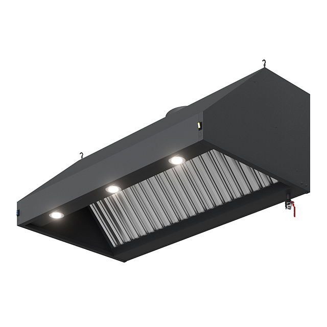 Зонт вытяжной колпакового типа S1 с подсветкой Черный