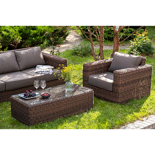 Лаунж-зона 4SIS Боно, цвет коричневый, садовая мебель
