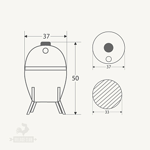 Гриль керамический Big Green Egg MiniMax МиниМакс (диаметр решетки 33 см)