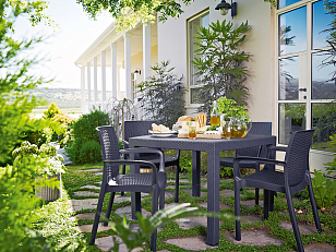 Стул Keter Bali графит для дачи Стул Keter Bali графит, садовая мебель