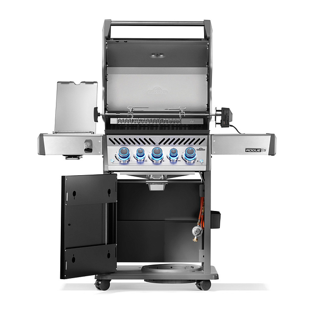 гриль газовый napoleon rogue pro-s 425 черный (с ик горелкой 3/3 и вертелом)