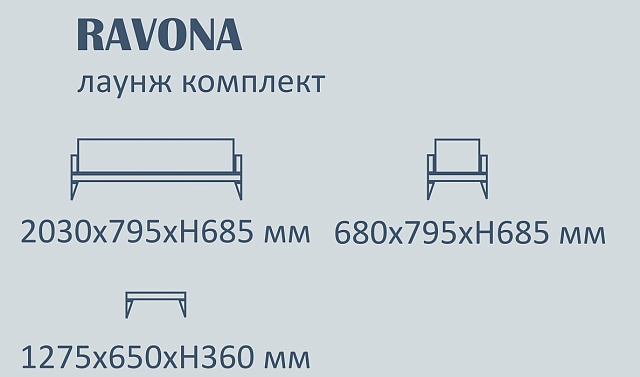 Комплект деревянной мебели Tagliamento Ravona 