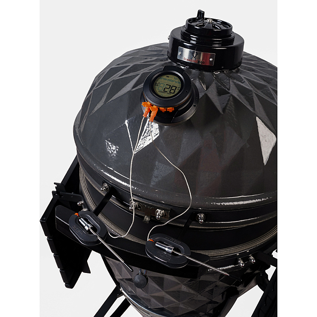 гриль керамический diamond egg xl pro цвет: серый