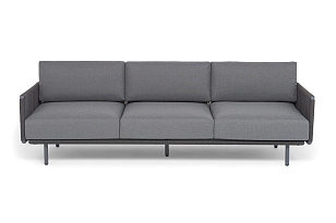 Диван 4SIS Джелло 3-местный, темно-серый, садовая мебель