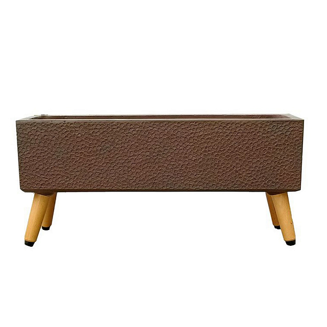 Кашпо Idealist Lite Урбан напольное прямоугольное с подставкой 74 Цвет: кофе 