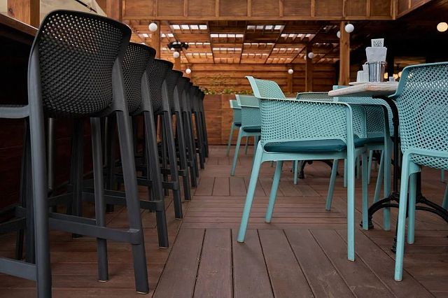 Стул барный Nardi Net Stool Цвет: антрацит 