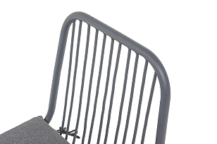 Стул 4SIS Кастелло из роупа, каркас темно-серый (RAL7024) муар, ткань темно-серая 027 для дачи Стул 4SIS Кастелло из роупа, каркас темно-серый (RAL7024) муар, ткань темно-серая 027, садовая мебель