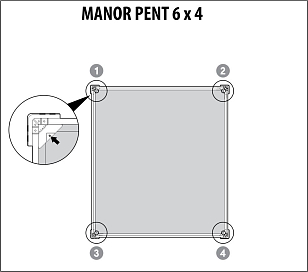 Пластиковый сарай Keter Manor Pent 6x4 для сада и загородного дома Пластиковый сарай Keter Manor Pent 6x4, уличное оборудование