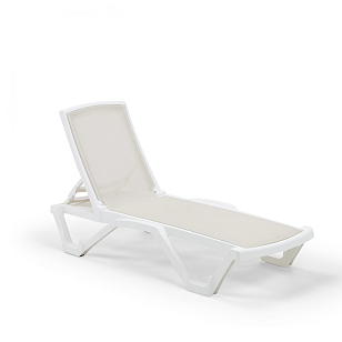 Шезлонг Tilia Shell без подлокотников Цвет Белый айвори, хаки, садовая мебель