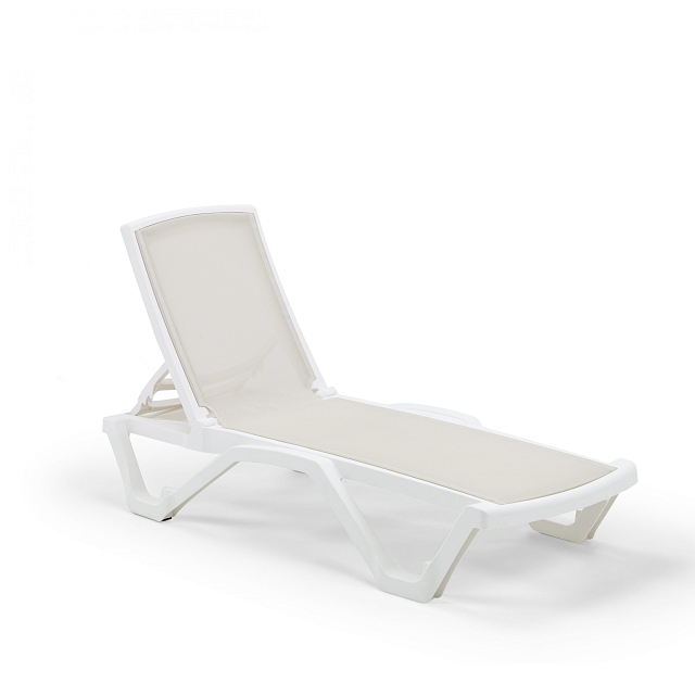 Шезлонг Tilia Shell без подлокотников Цвет Белый айвори, хаки 