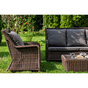 Лаунж зона 4SIS Гляссе, цвет коричневый, садовая мебель