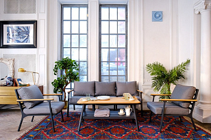 Лаунж зона Joygarden Concorde L темный графит для дачи Лаунж зона Joygarden Concorde L темный графит, садовая мебель