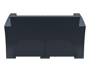 Диван плетеный с подушками Siesta Contract Monaco Lounge Цвет: антрацит, садовая мебель