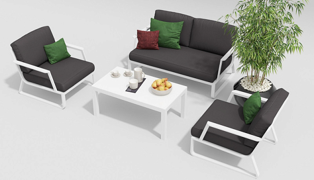 Лаунж зона Gardenini Voglie Белый / Антрацит 