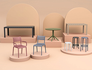 Стол Siesta Contract Sky Ø105 Цвет: оливковый, садовая мебель