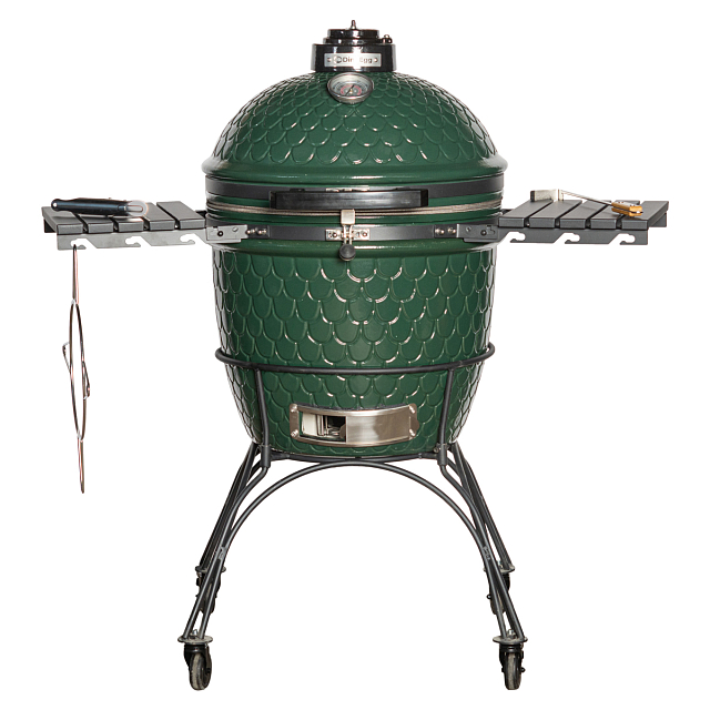керамический угольный гриль dinoegg classic green