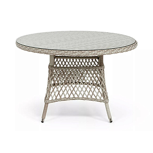 Стол 4SIS Эспрессо Ø118 см, цвет бежевый для дачи Стол 4SIS Эспрессо Ø118 см, цвет бежевый, садовая мебель