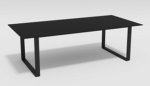 Обеденная зона Gardenini Voglie 220 Карбон / Черный со стульями Voglie Armrest, садовая мебель