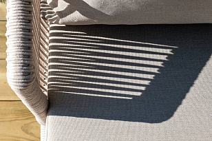 Лаунж-зона 4SIS Верона 5-местная, каркас белый, роуп бежевый, садовая мебель