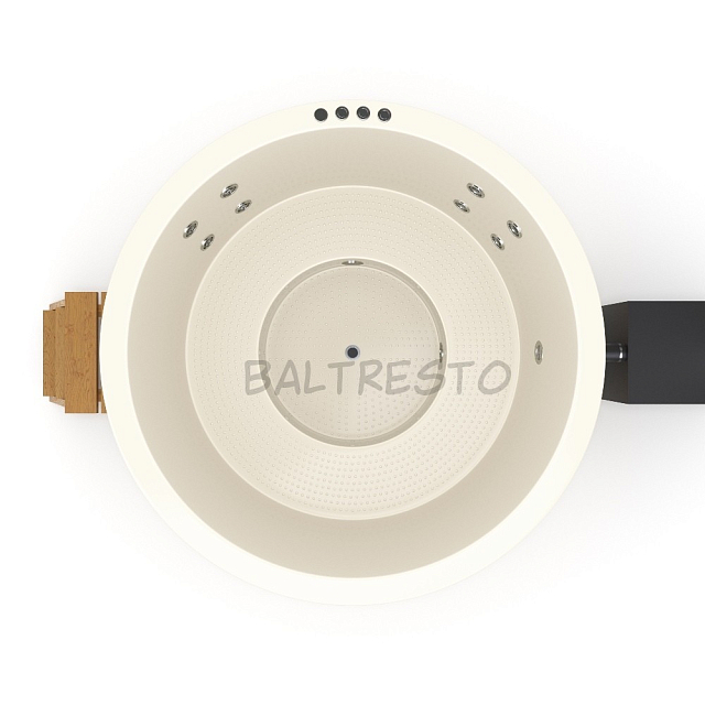 Купель с печкой Baltresto Round Ø1.8 м белая 