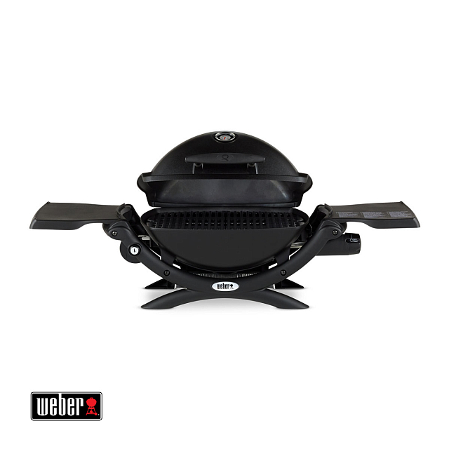 гриль газовый weber q 1200 black line, черный