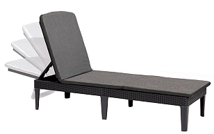 Лежак для загара Keter Jaipur капучино с матрасом, садовая мебель