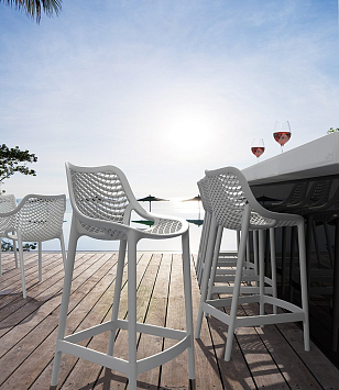 Стул полубарный Siesta Contract Air Bar 75 Цвет: белый, садовая мебель