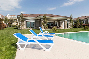 Шезлонг Joygarden Mare голубой для дачи Шезлонг Joygarden Mare голубой, садовая мебель