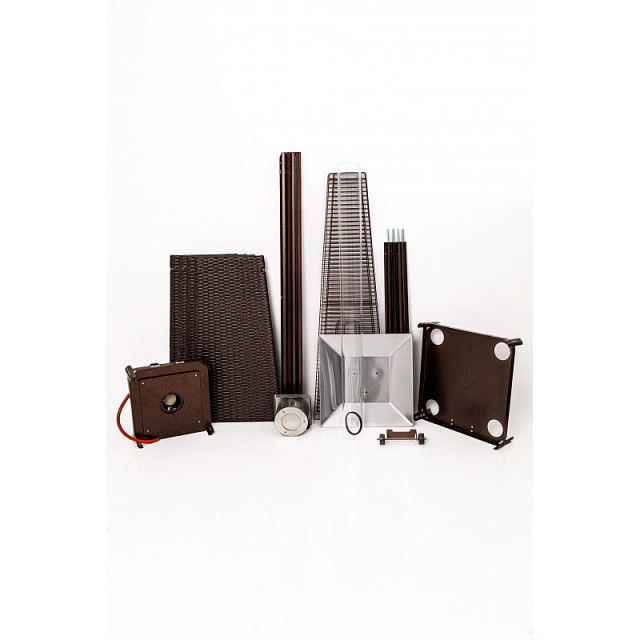 Уличный газовый обогреватель Stalleh Pyramid X4 Rattan Brown 