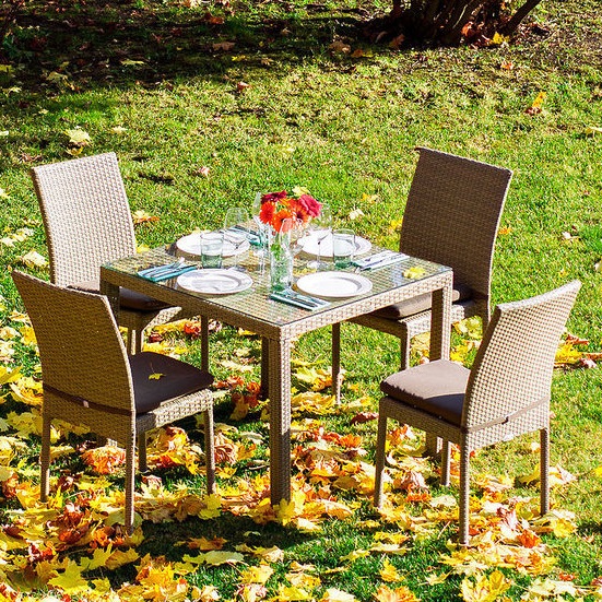 Обеденная группа Joygarden Rome на 4 персоны со стульями 