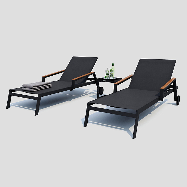 Шезлонг Ideal Patio Sponda Цвет: карбон, серый 