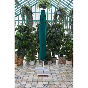 Зонт Lite Mistral 300 квадратный с воланом Цвет: темно-зеленый, садовая мебель