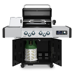 гриль газовый broil king regal q 490 ir черный (с ик горелкой)