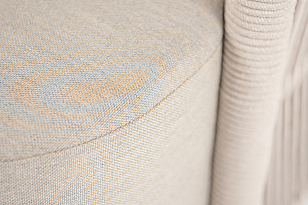 Кресло 4SIS Верона, каркас белый муар, роуп бежевый, ткань бежевая, садовая мебель