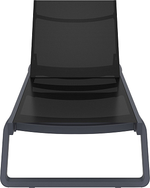 Шезлонг-лежак Siesta Contract Tropic Цвет: черный, темно-серый, садовая мебель