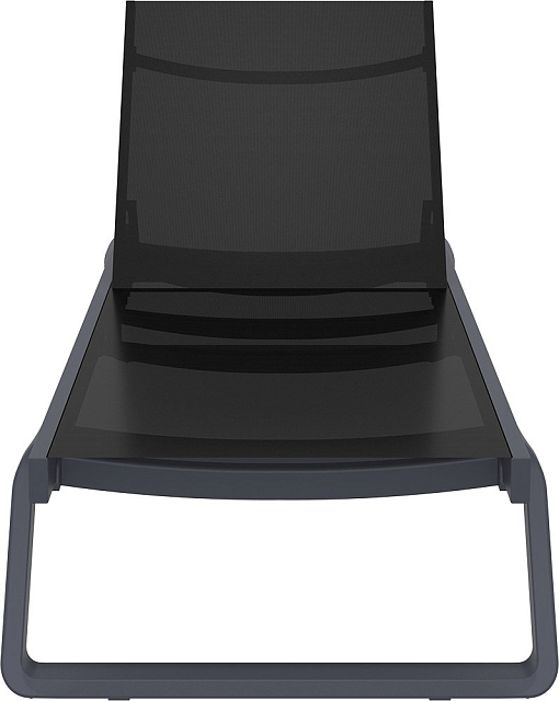 Шезлонг-лежак Siesta Contract Tropic Цвет: черный, темно-серый 