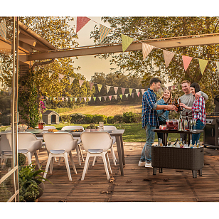 Столик-холодильник Keter Bevy Bar коричневый для дачи Столик-холодильник Keter Bevy Bar коричневый, садовая мебель