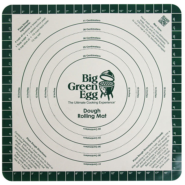 Коврик силиконовый гибкий Big Green Egg с разметкой для раскатки теста для пиццы