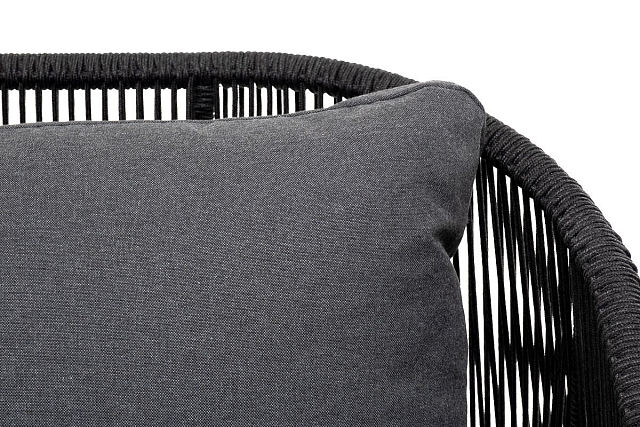 Диван 4SIS Милан 3-местный из роупа Цвет: тёмно-серый 