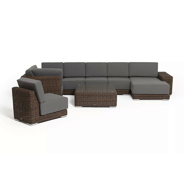 Модуль диванный угловой 4SIS Капри, цвет коричневый 