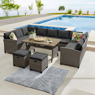 Комплект мебели из искусственного ротанга Lite Vatta Grey, садовая мебель