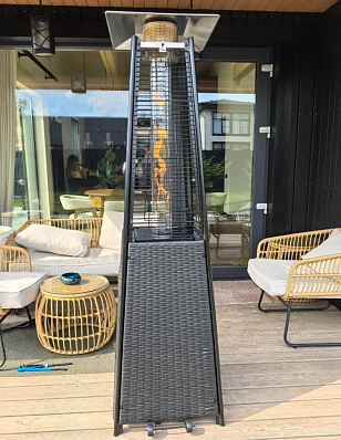 Уличный газовый обогреватель WWT 13I Rotang Black Mini, уличное оборудование