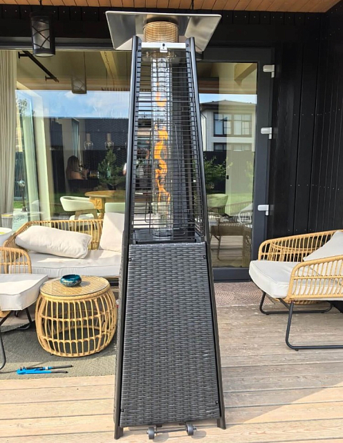 Уличный газовый обогреватель WWT 13I Rotang Black Mini 