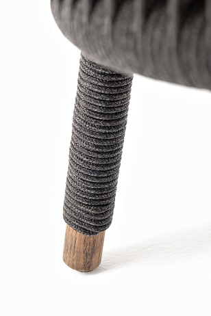 Кресло 4SIS Мадрид, каркас алюминий темно-серый муар, роуп темно-серый, ткань темно-серая 027 для дачи Кресло 4SIS Мадрид, каркас алюминий темно-серый муар, роуп темно-серый, ткань темно-серая 027, садовая мебель