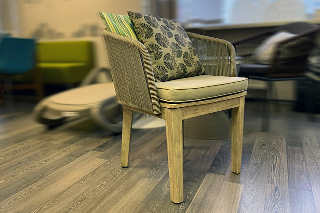 Кресло деревянное плетеное Tagliamento Flores Цвет: натуральный 