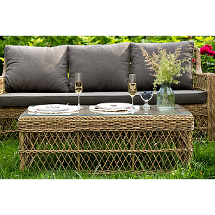 Лаунж зона 4SIS Гранд Латте, цвет соломенный, садовая мебель