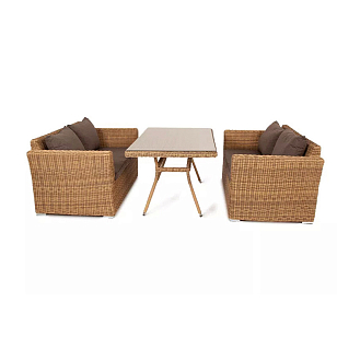 Обеденная группа 4SIS Мокко, цвет соломенный, садовая мебель
