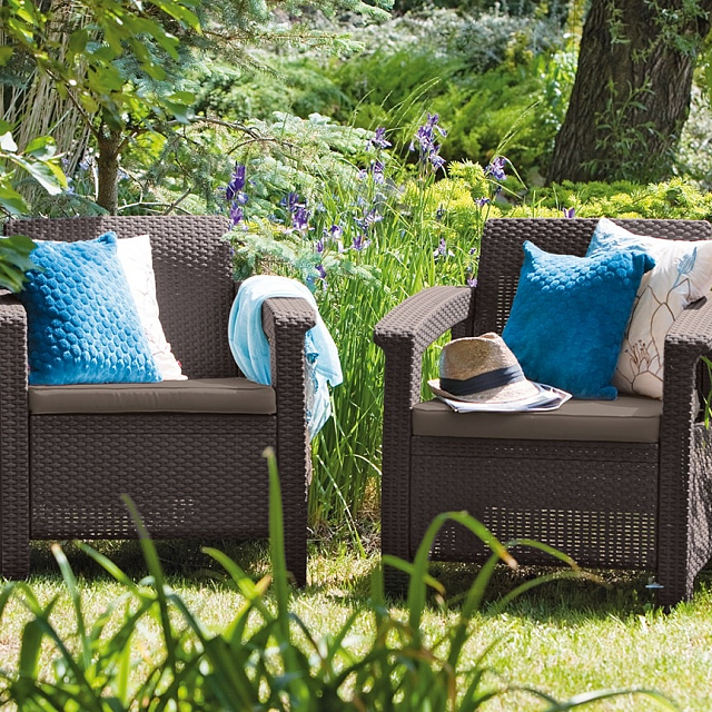 Комплект Keter Corfu Duo коричневый 