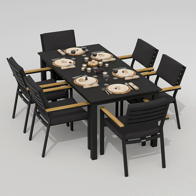 Обеденная группа Ideal Patio Dolla Bonta 180 Цвет: карбон, антрацит 