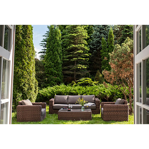 Лаунж-зона 4SIS Боно, цвет коричневый, садовая мебель